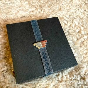 Gold Emporio Armarni neckpiece (jewelry) still in great condition